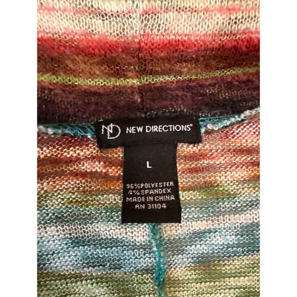 New Directions Sz L Open Arm Cowl Neck Poncho Sweater - Picture 4 of 6